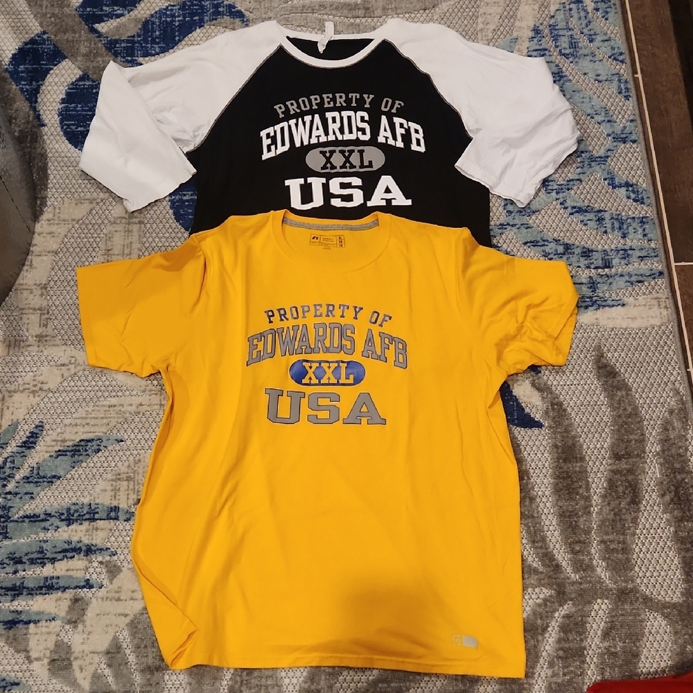 Men's Raglan and T-Shirt Set - Black/White and Yellow